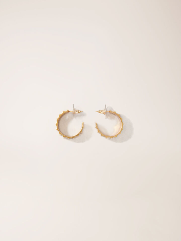 Maje Tapered Gold Mini Hoop Earrings In Gold