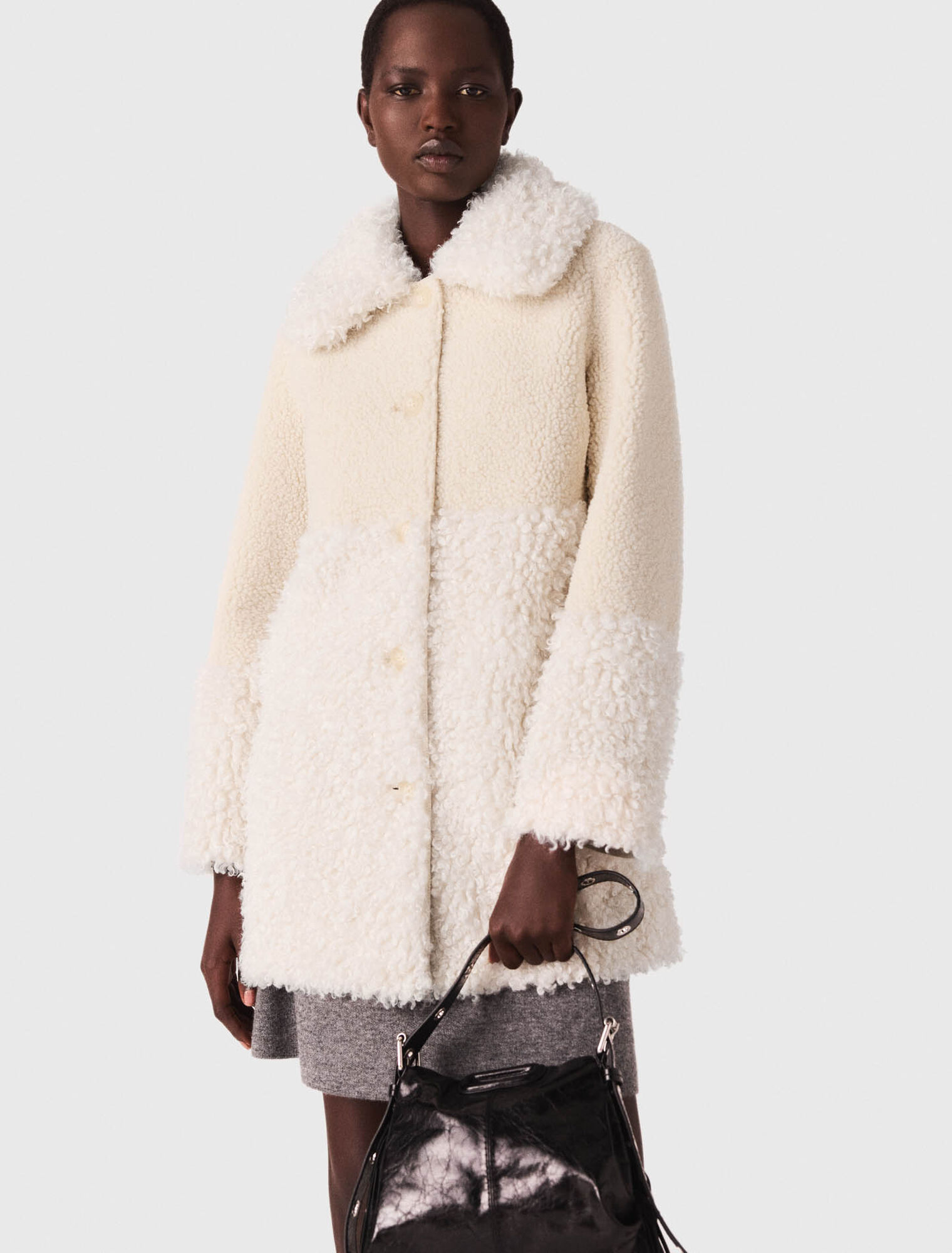 Long faux fur coat