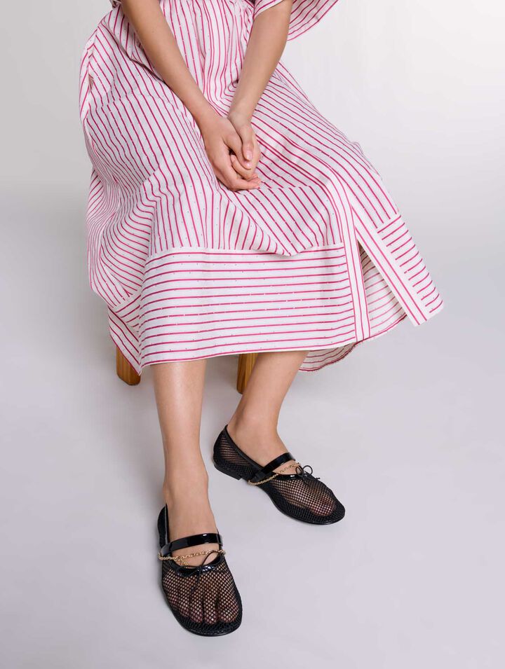 Mesh ballet flats