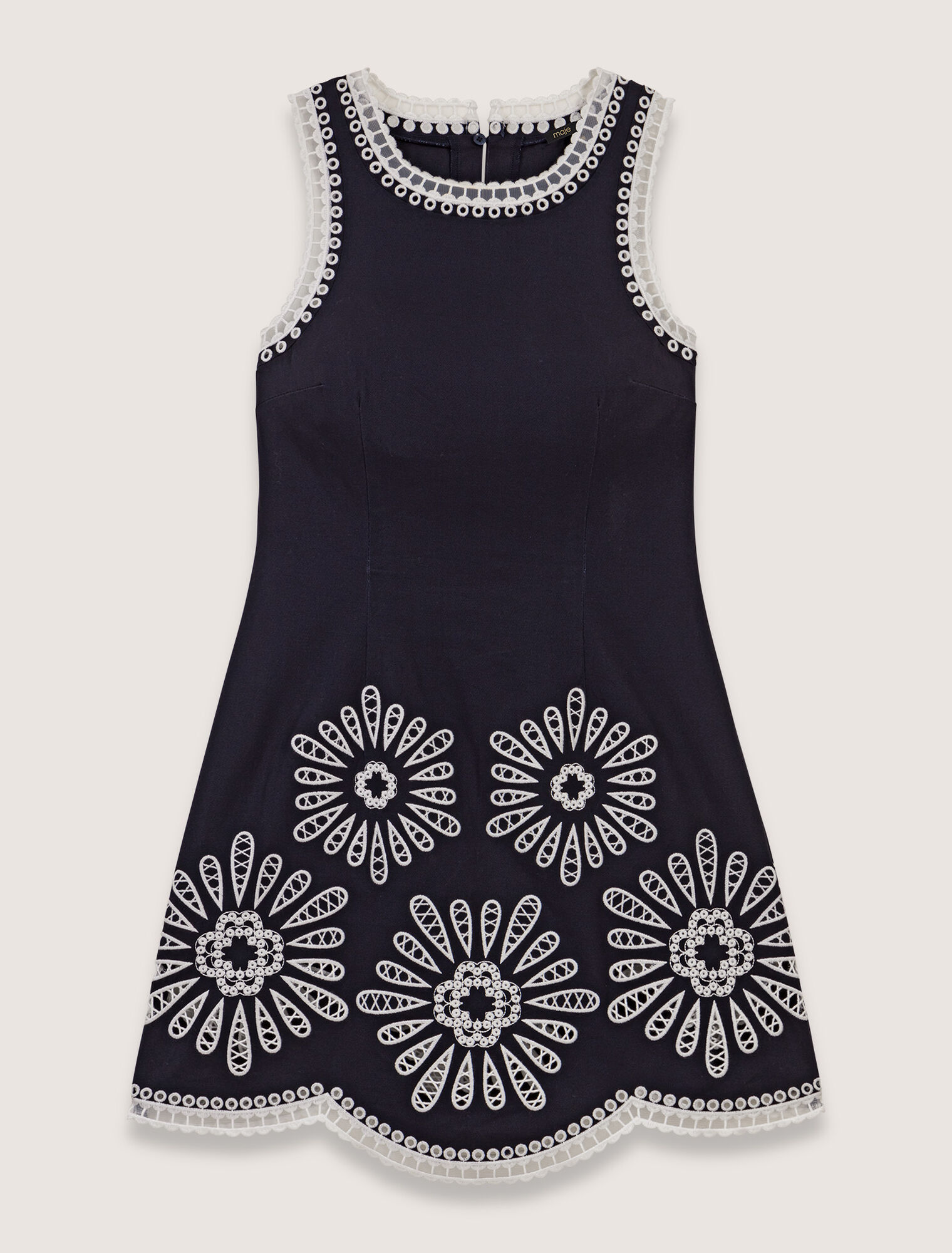 Short dress with crochet details