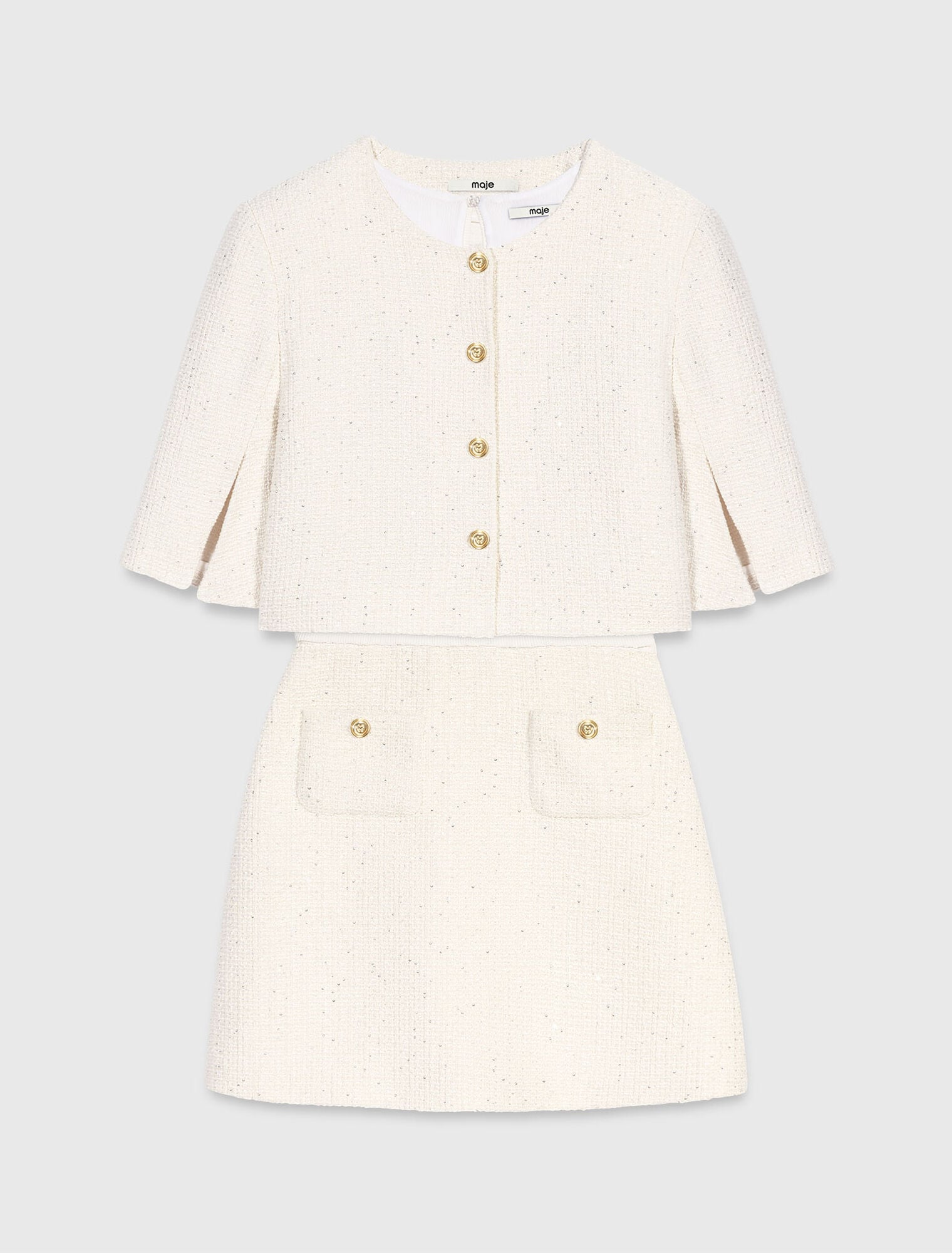 2-in-1 tweed dress