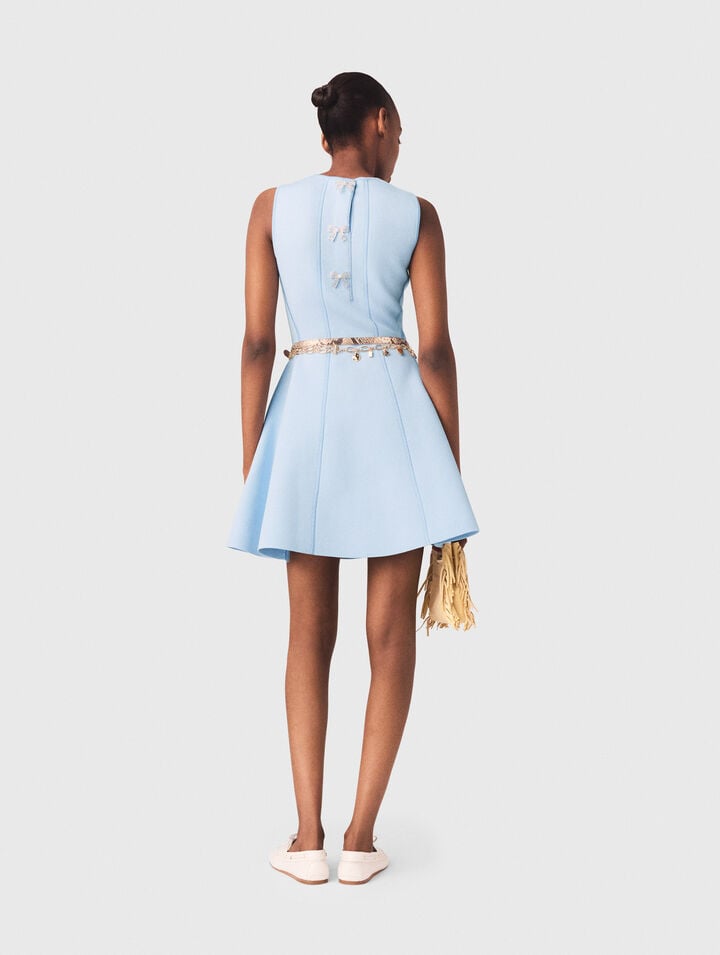 Skater dress with jewelled bows