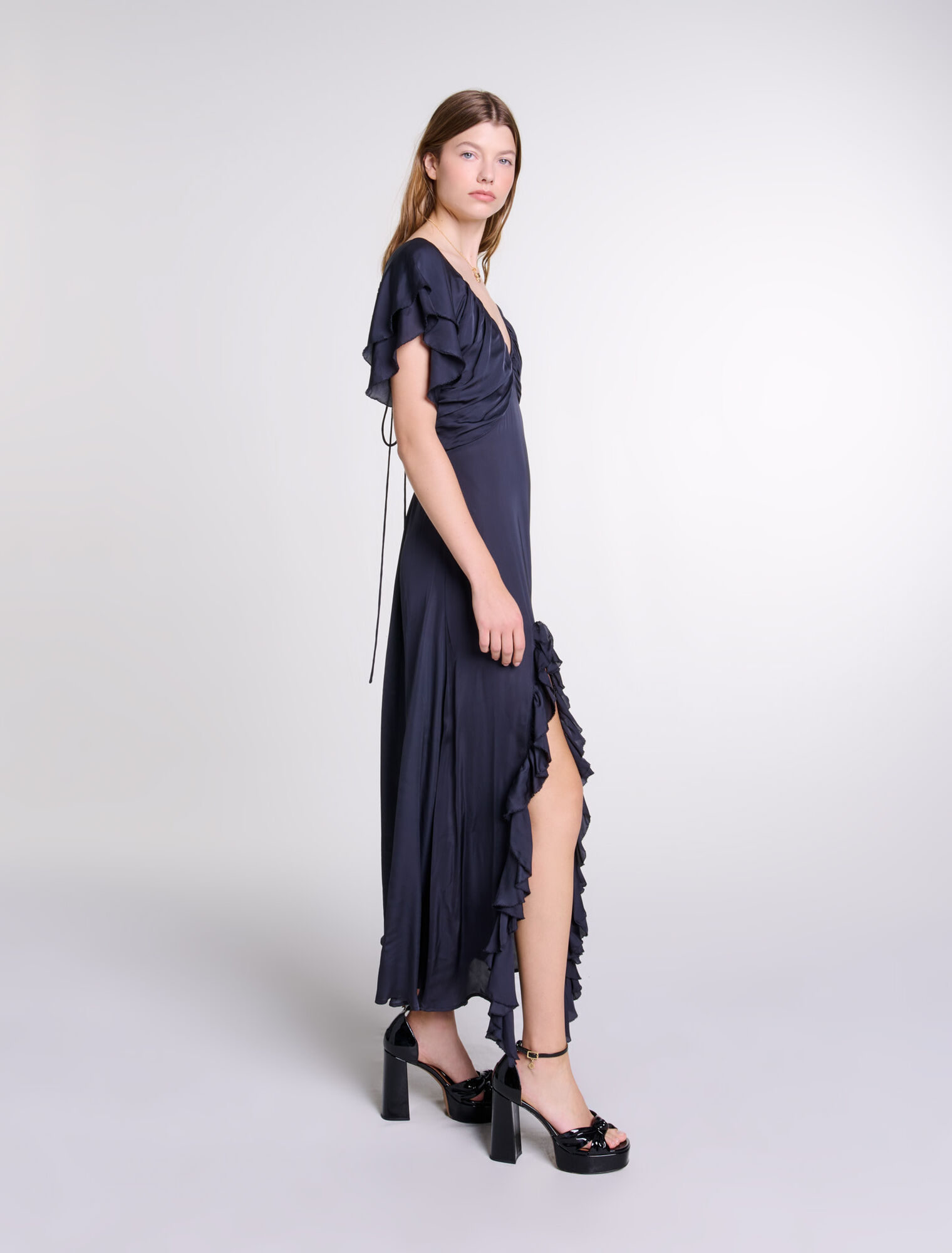 Open-back maxi dress