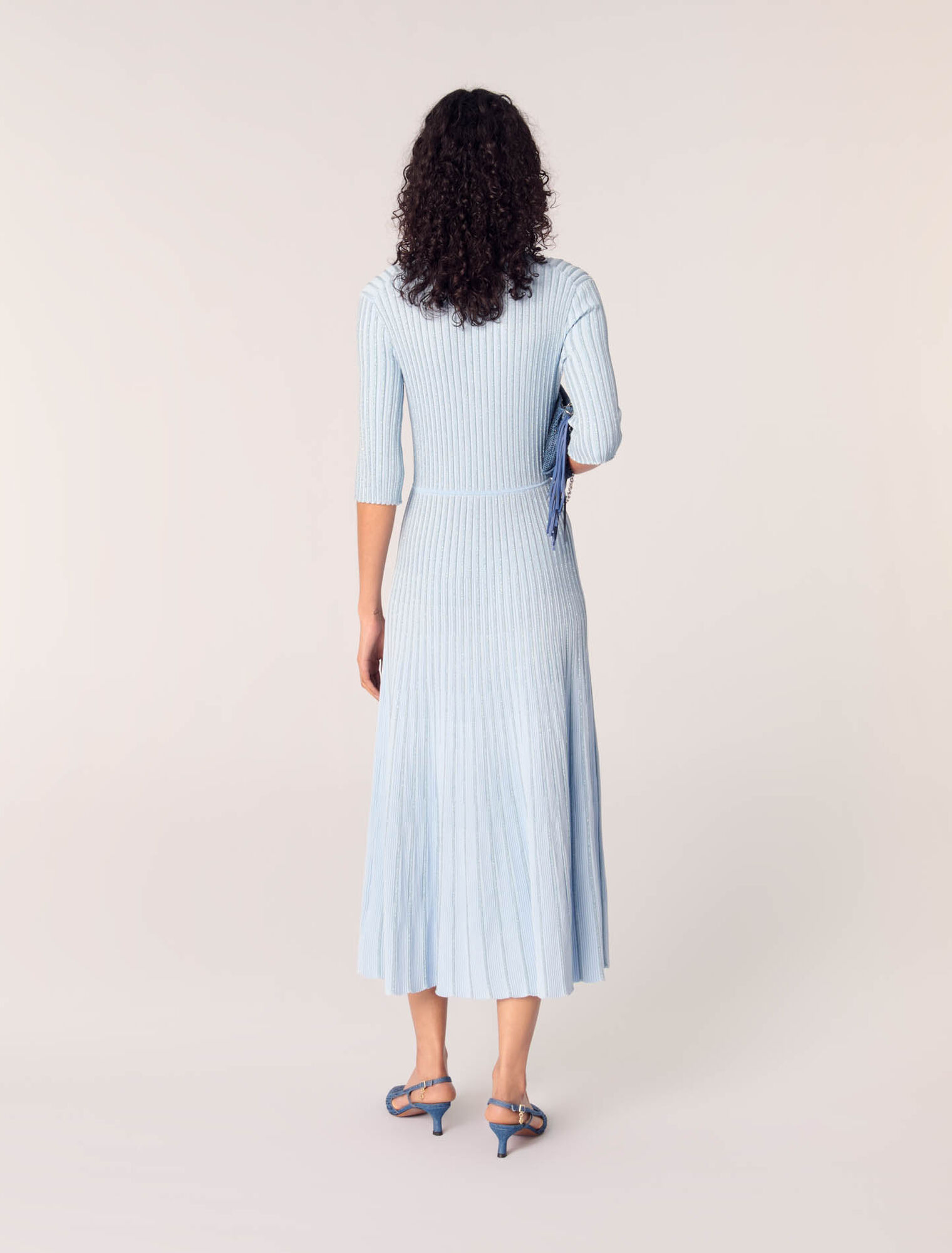 Rib knit midi dress