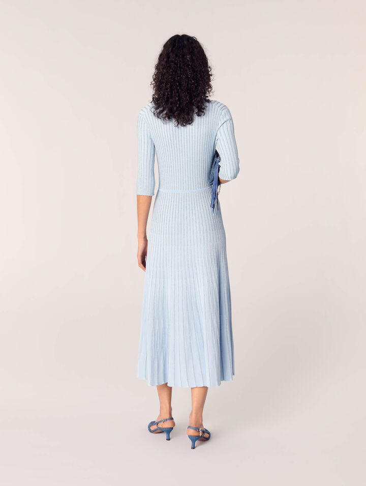 Rib knit midi dress