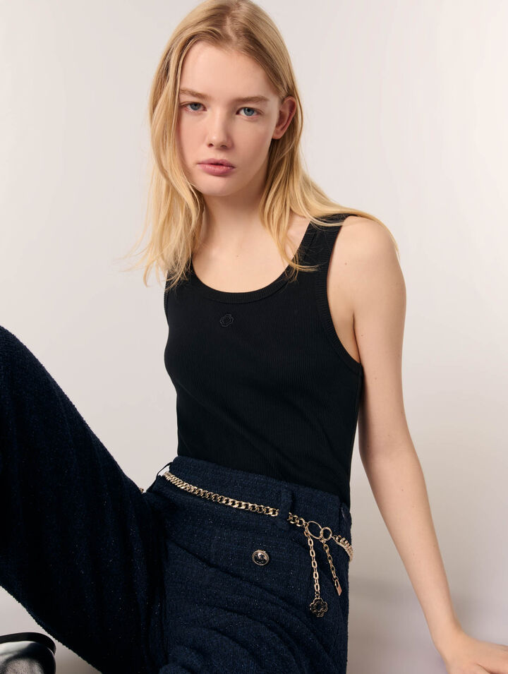 Rib knit tank top