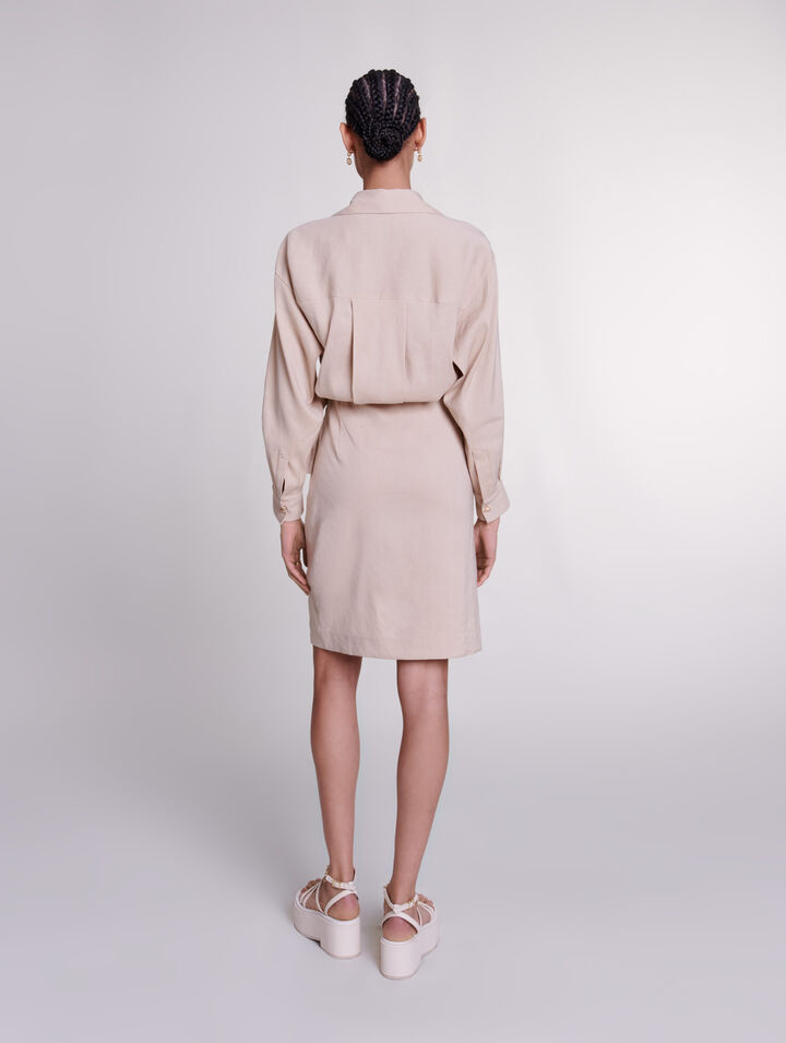 Linen midi dress
