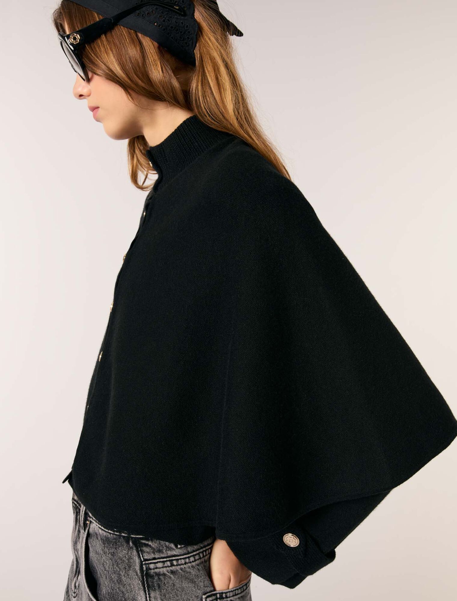 Cape-effect cardigan