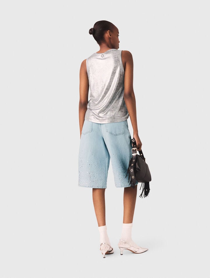 Metallic vest top