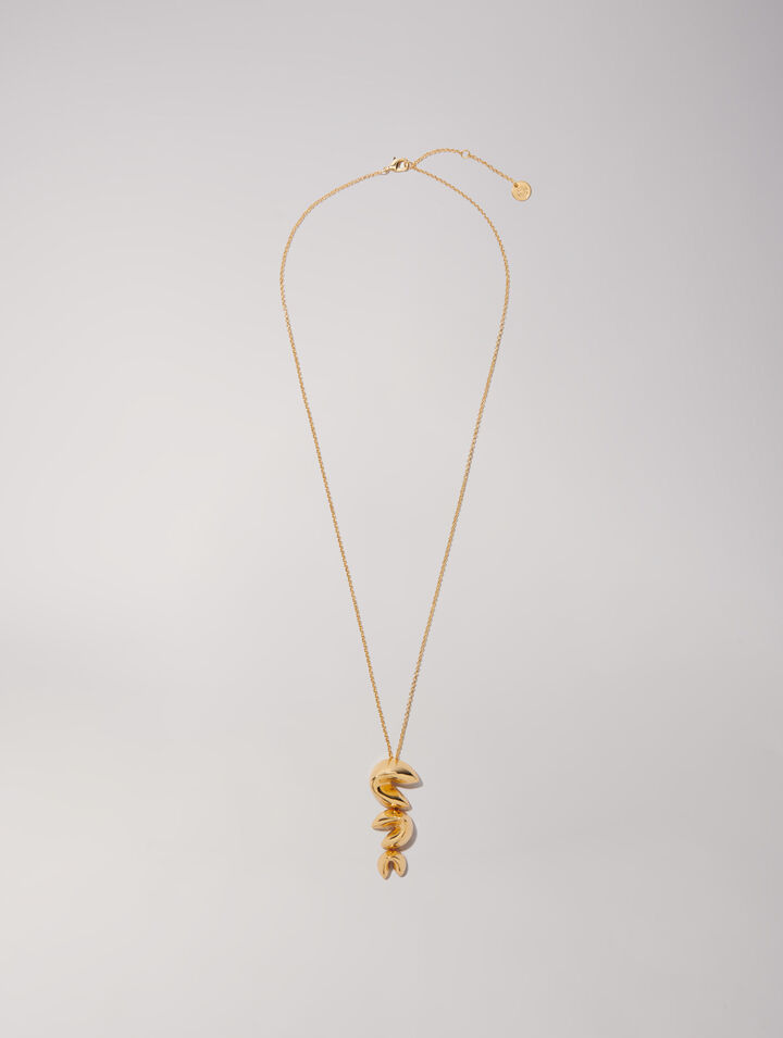 Long fortune cookie necklace