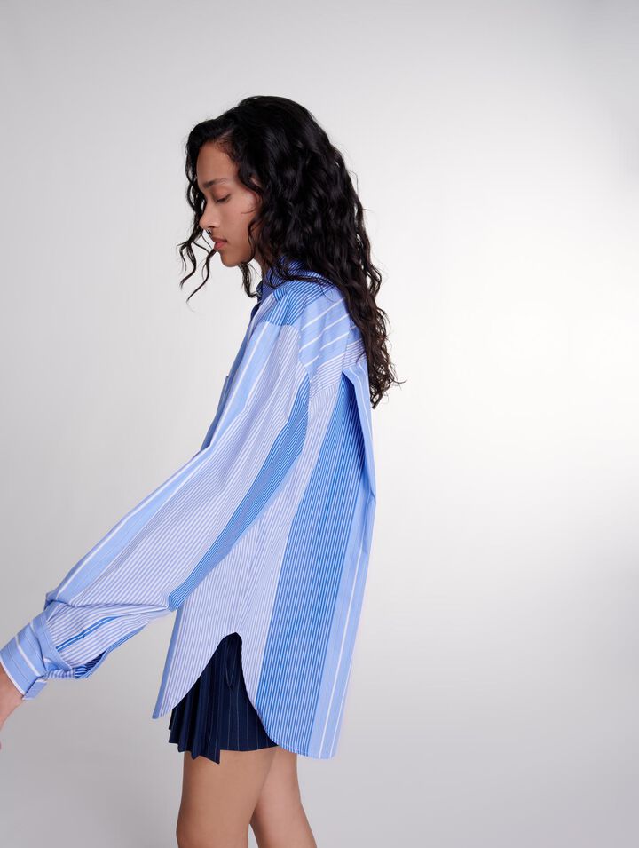 Striped patchwork shirt 