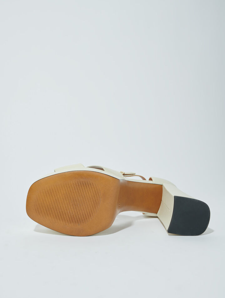 Leather platform sandals