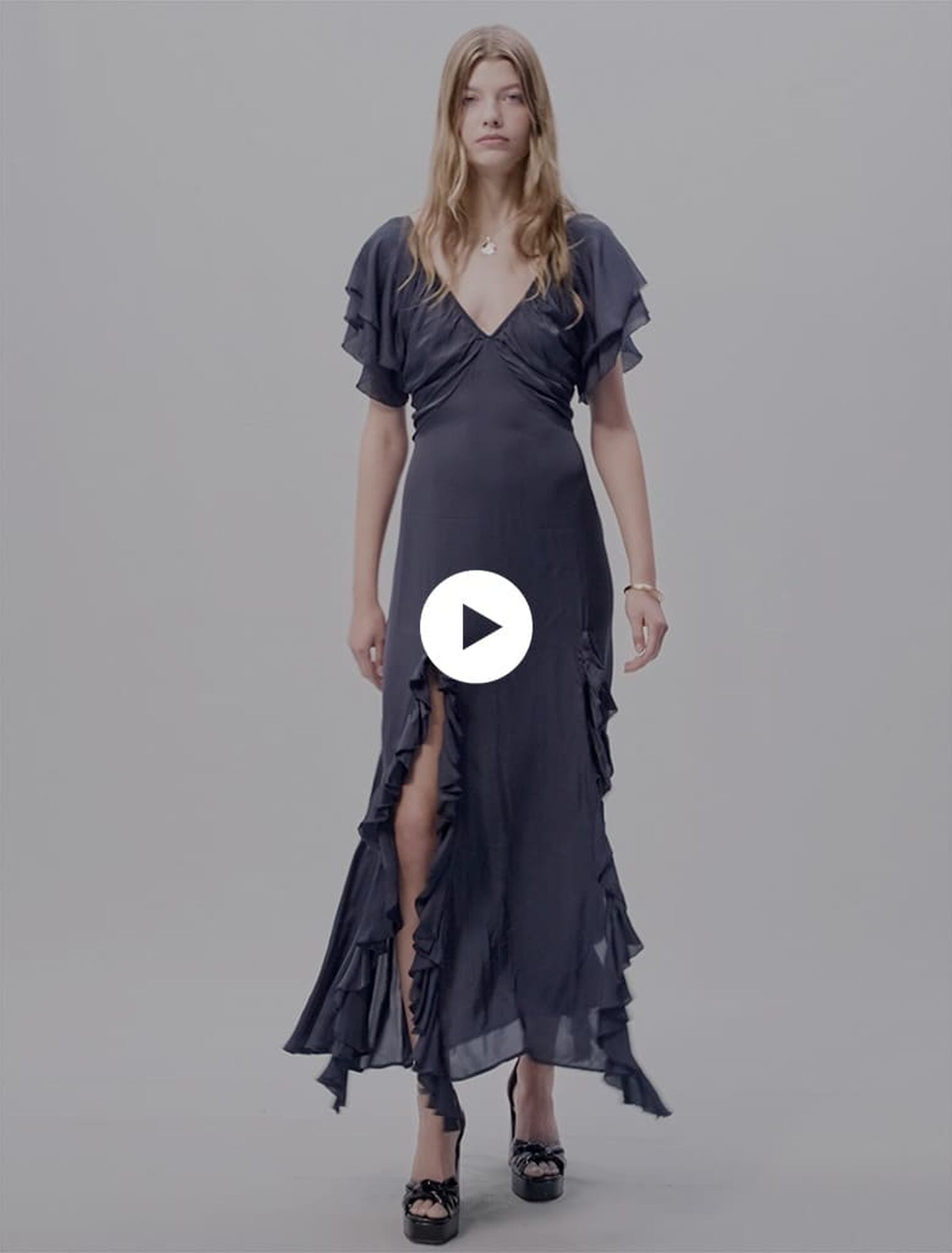 Open-back maxi dress
