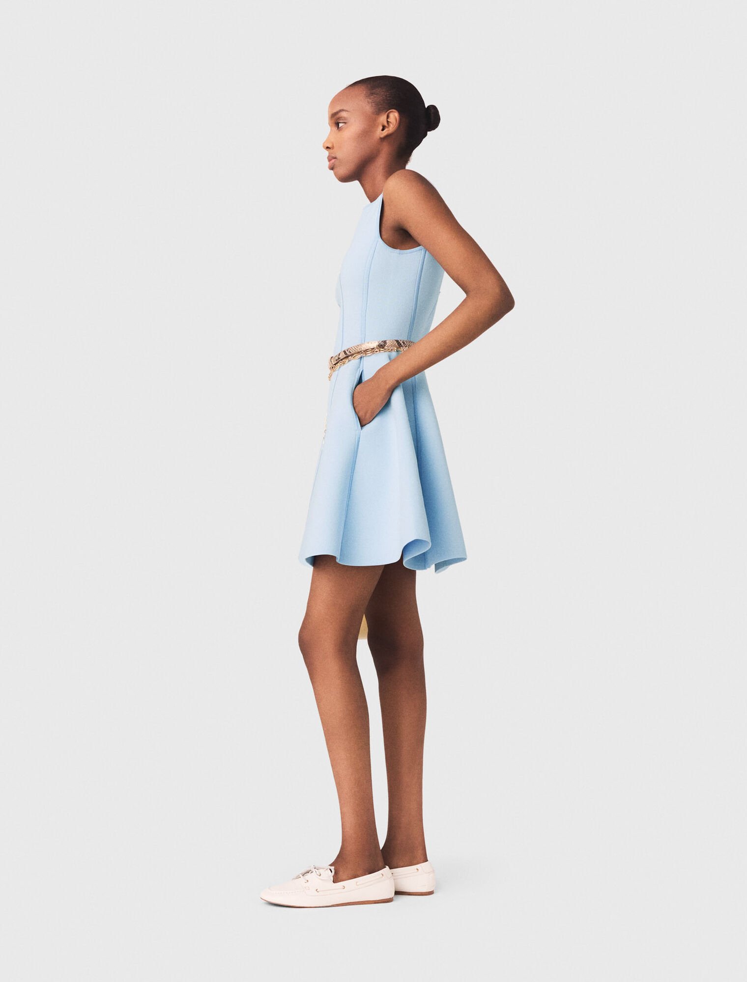 Skater dress with jewelled bows