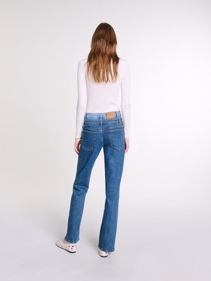 Double waistband jeans 