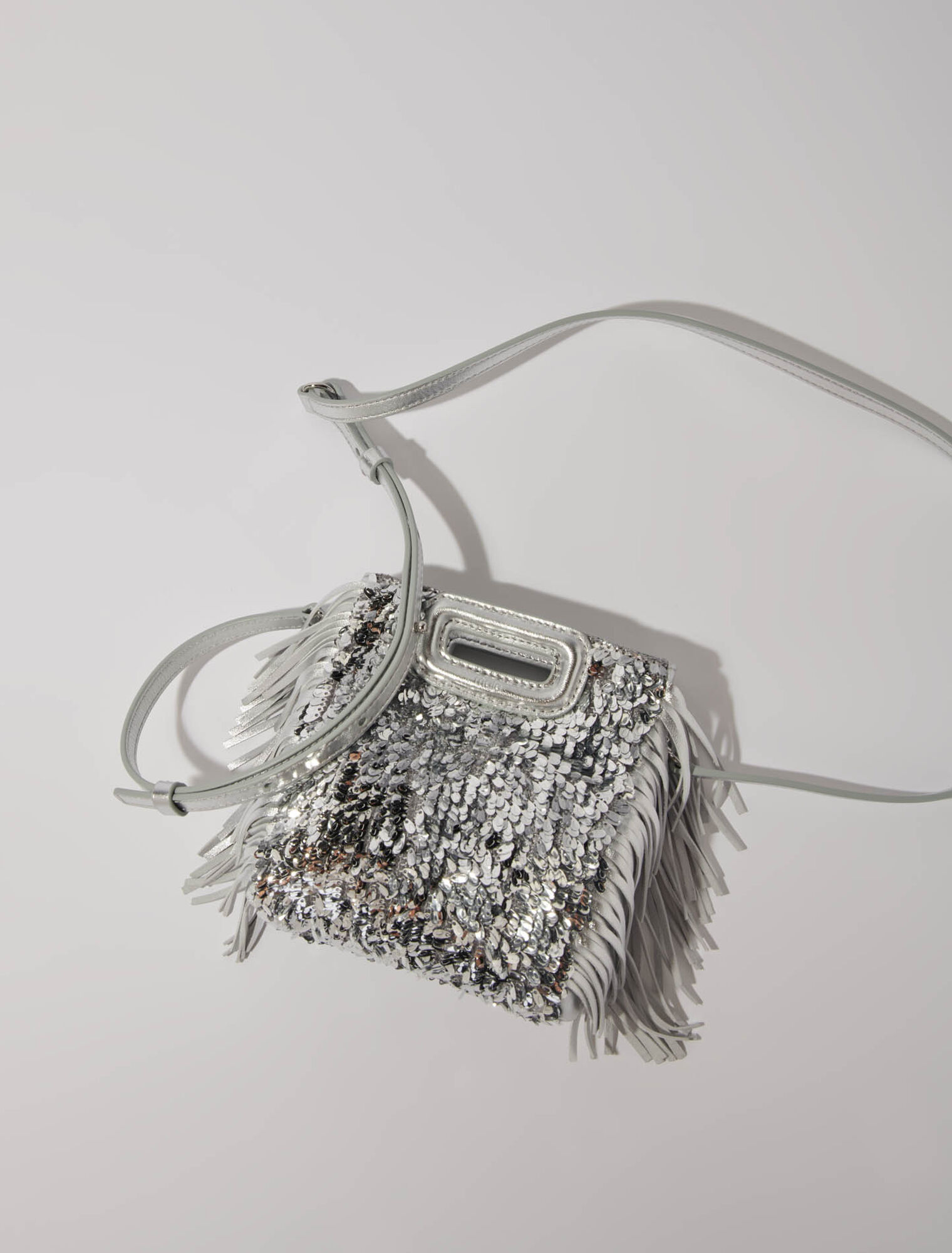 M mini bag with silver sequins