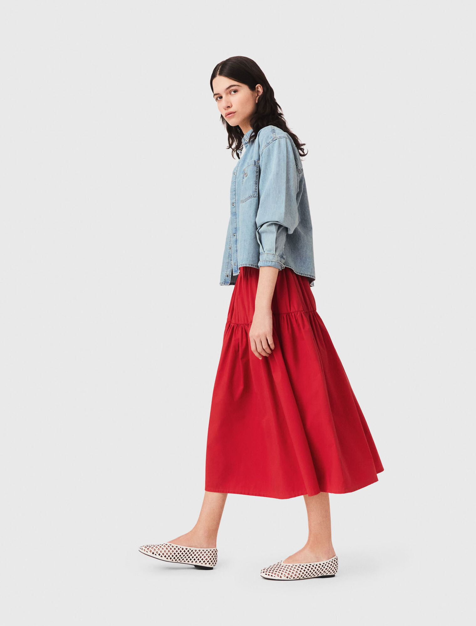 Long gathered skirt