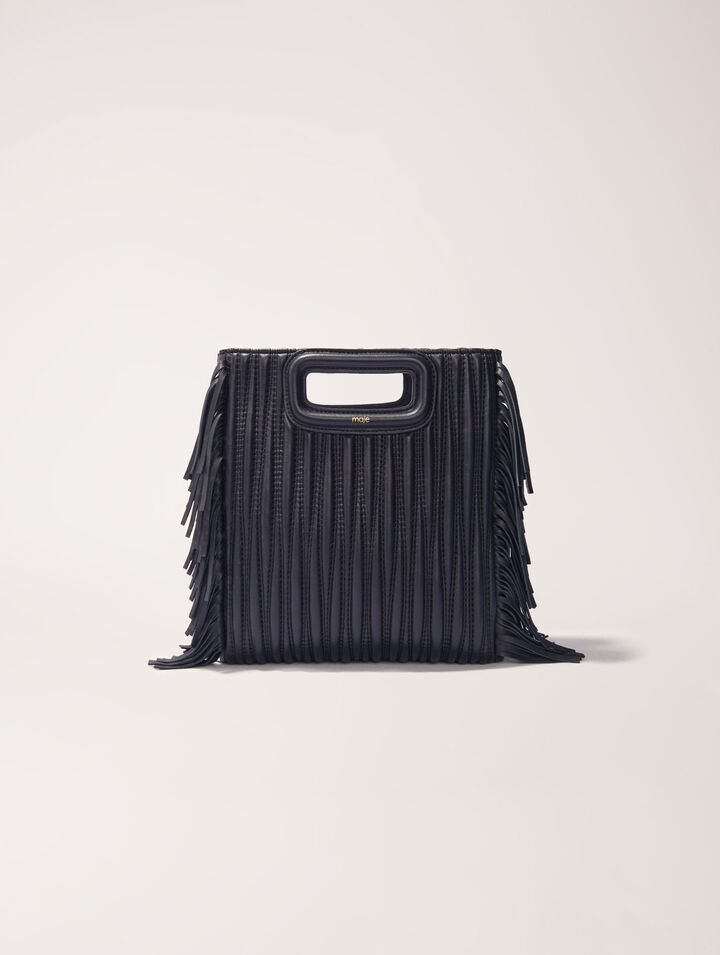 Maje M Tote Bag In Black