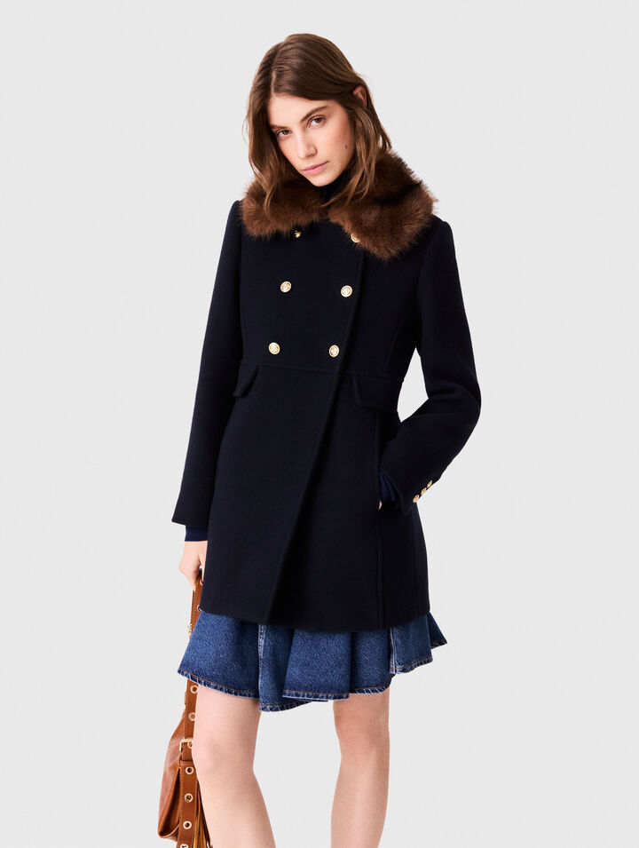 Wool blend coat