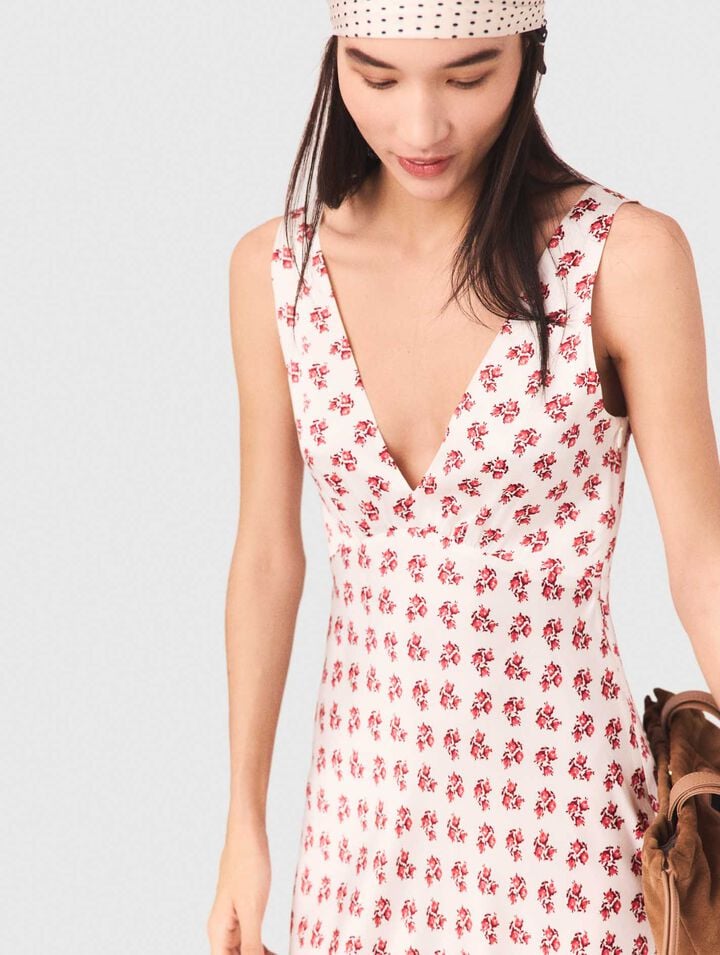 Patterned silk dress