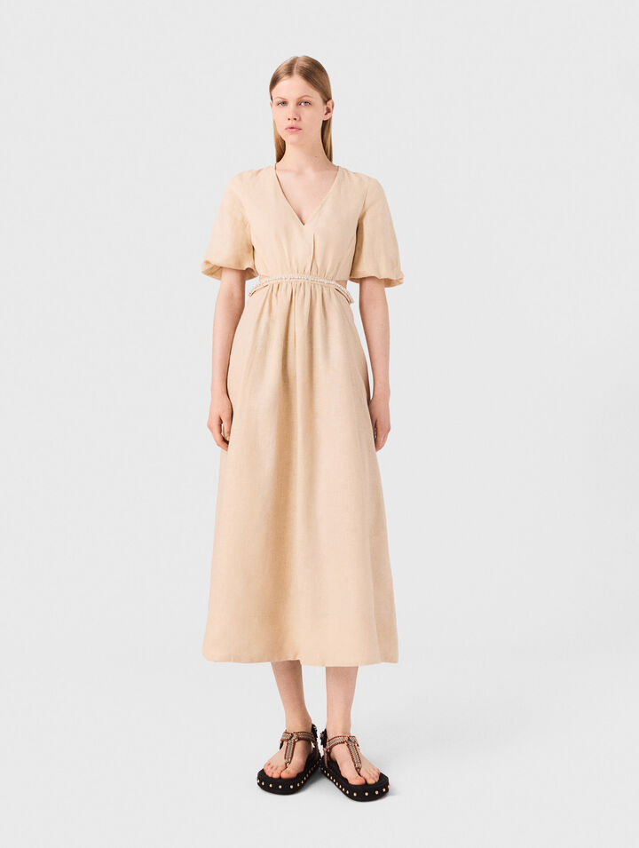 Linen maxi dress