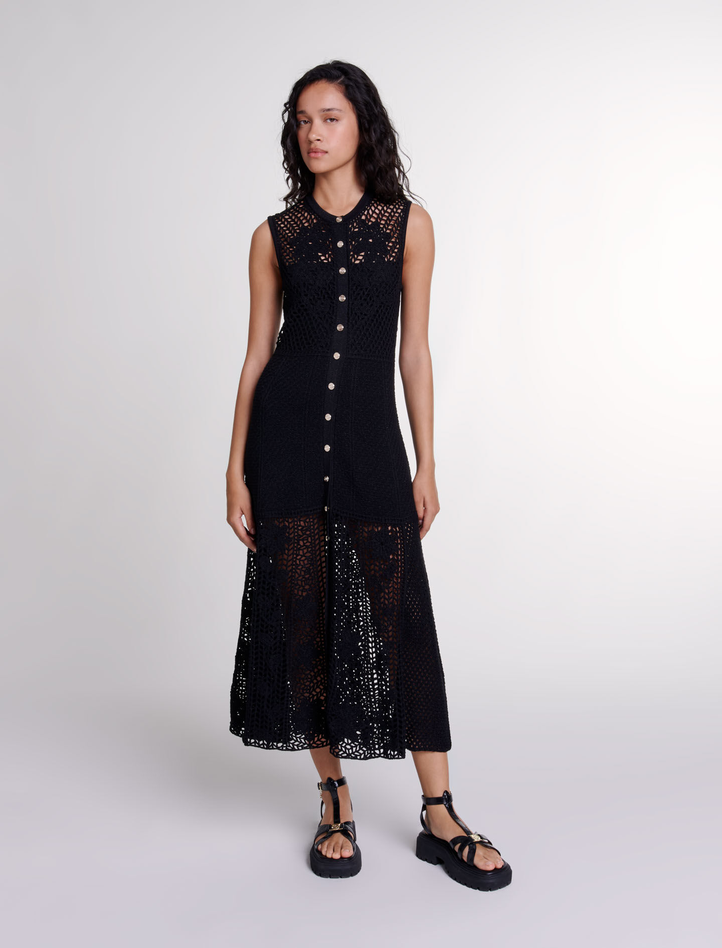 Maje dress with layered effect cheap