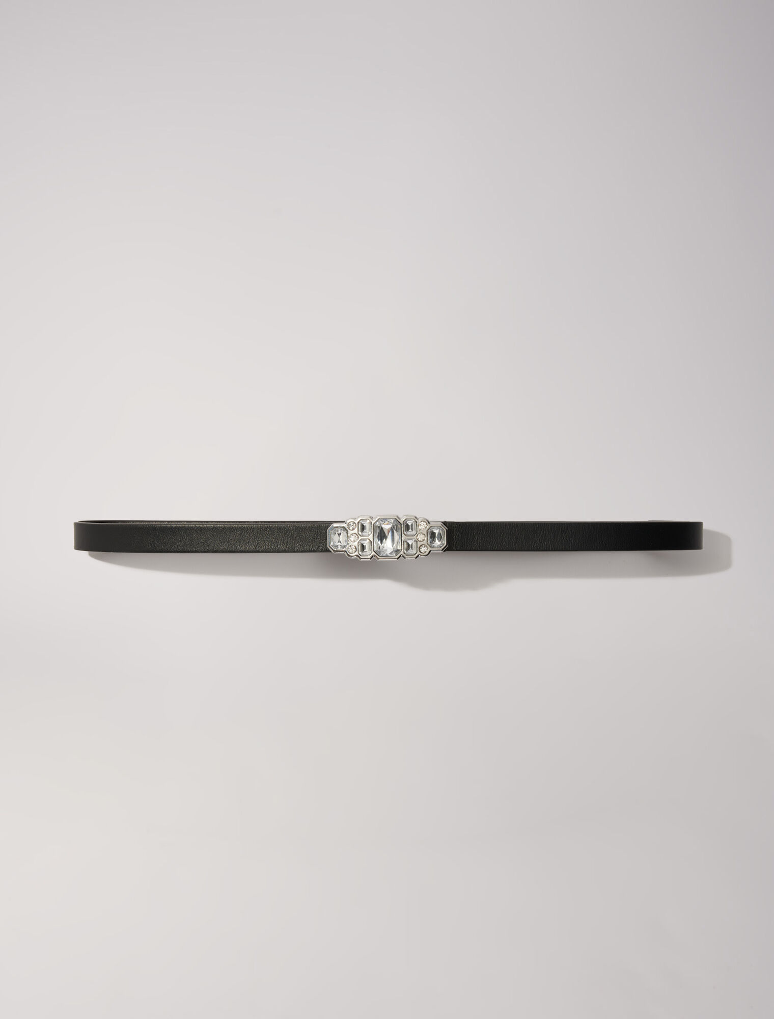 Slim rhinestone belt