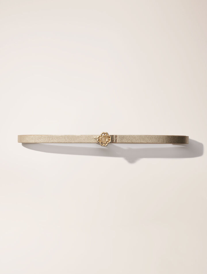 Slim belt with Clover buckle