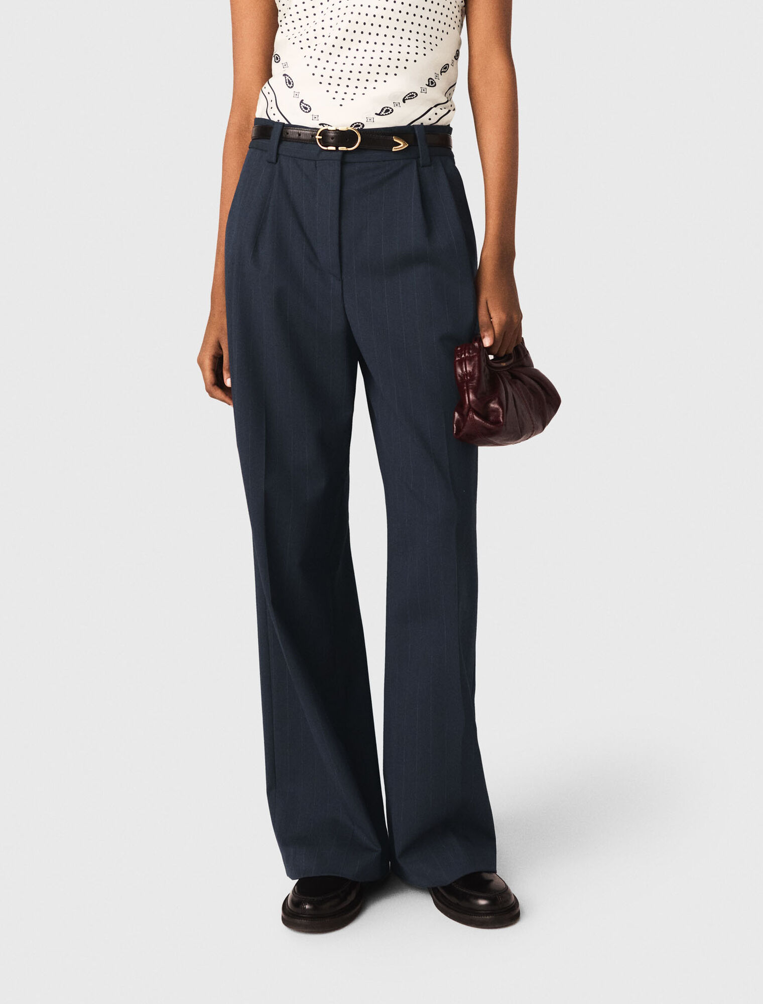 Striped suit trousers