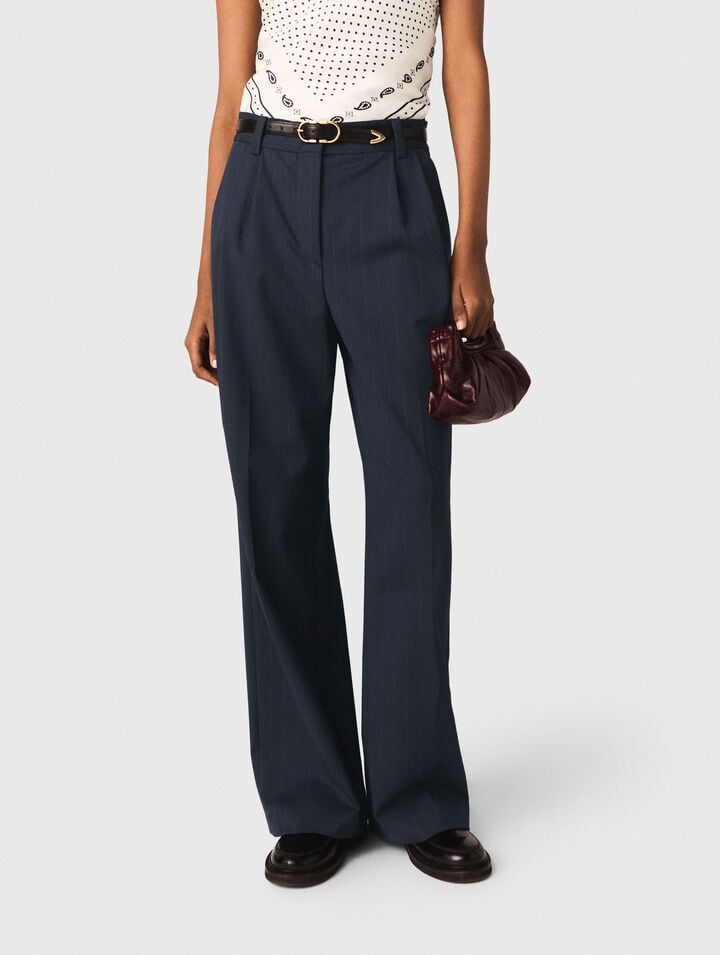 Striped suit trousers