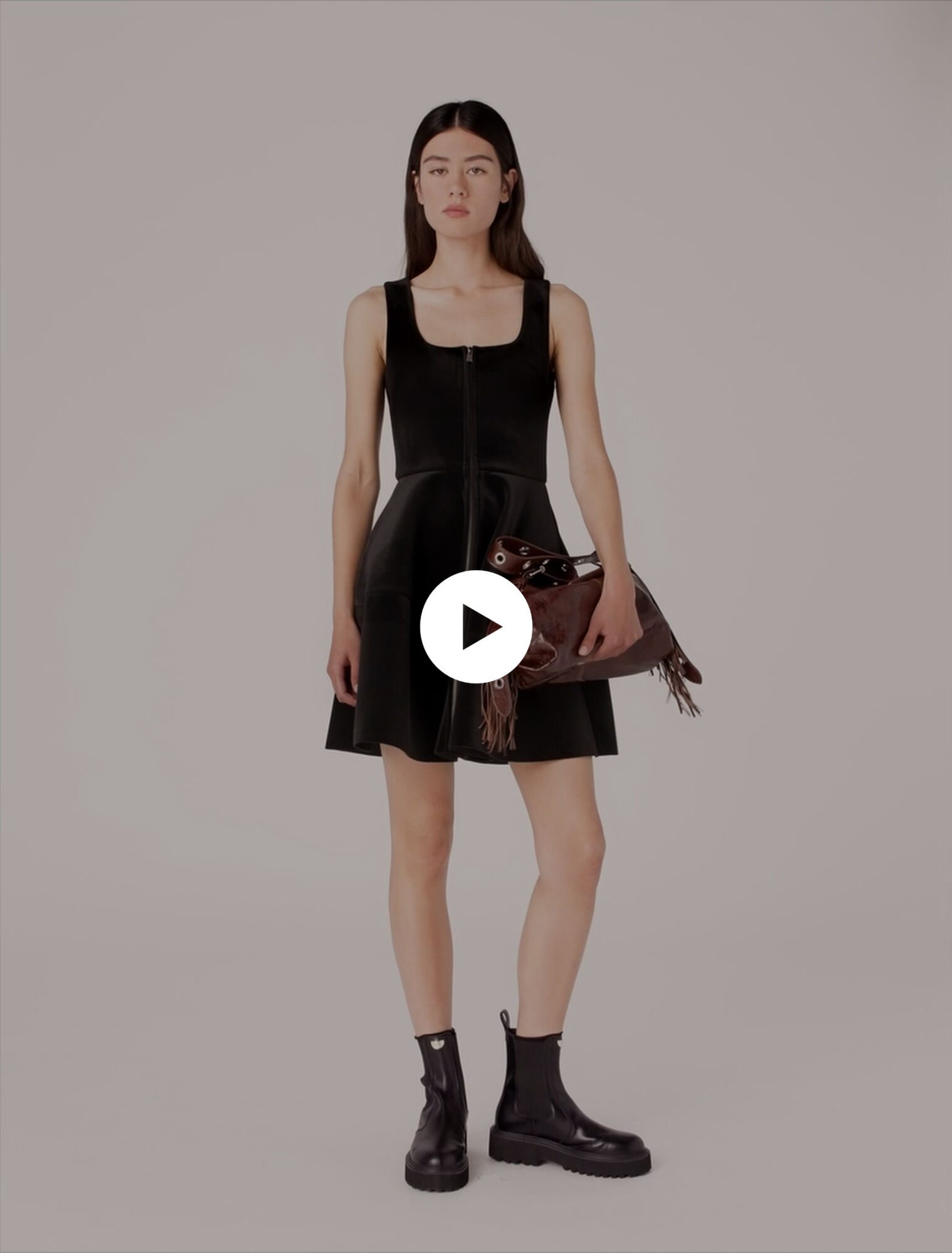 Short velvet skater dress