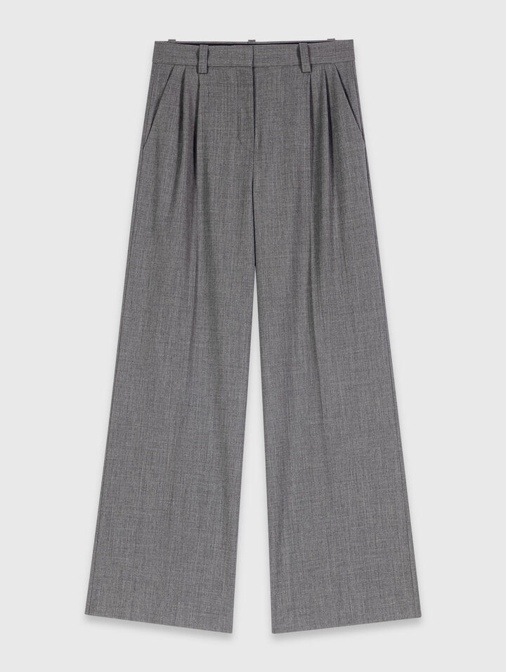 Wide-leg drawstring trousers