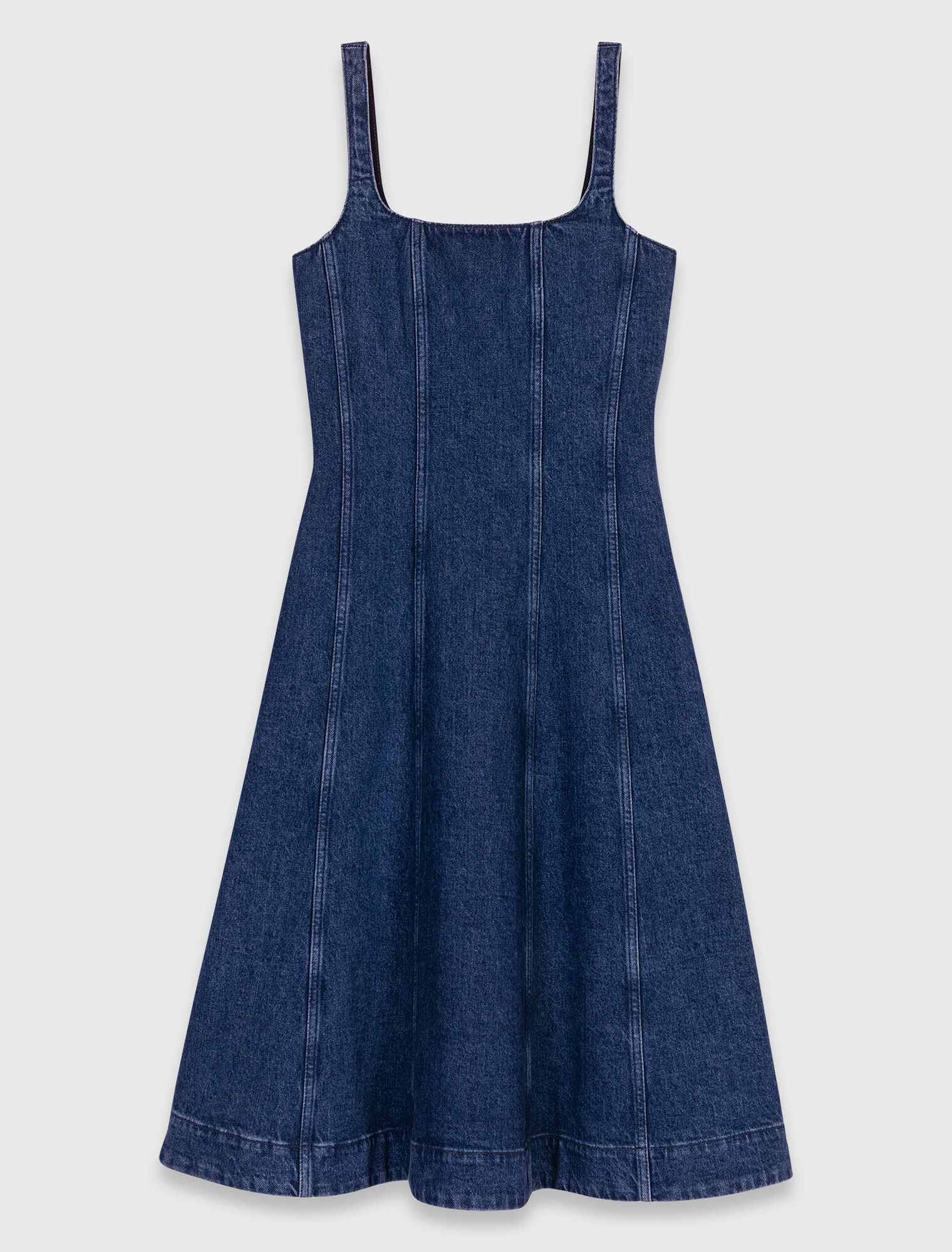 Long denim babydoll dress