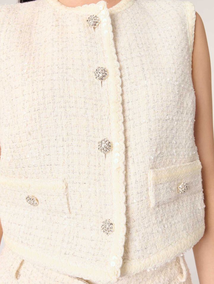 Sequin tweed jacket