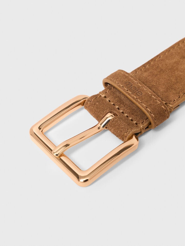 Braided suede belt