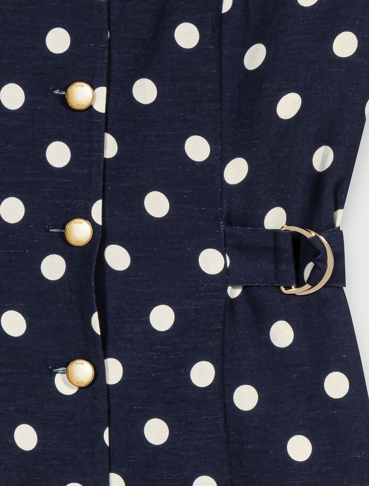 Long linen blend jacket