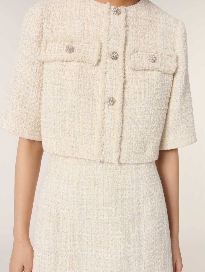 Tweed 2-in-1 short dress