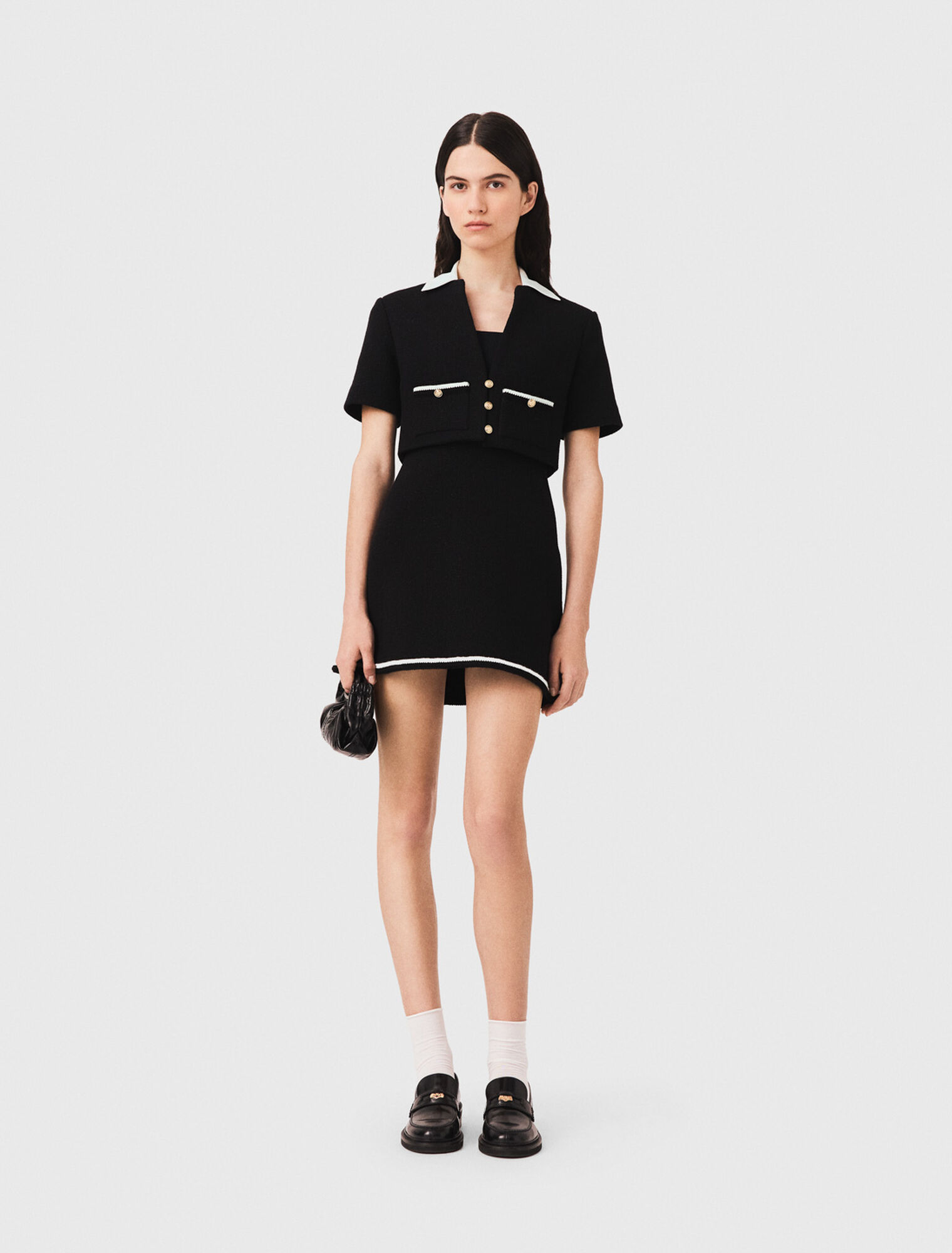 2-in-1 tweed dress
