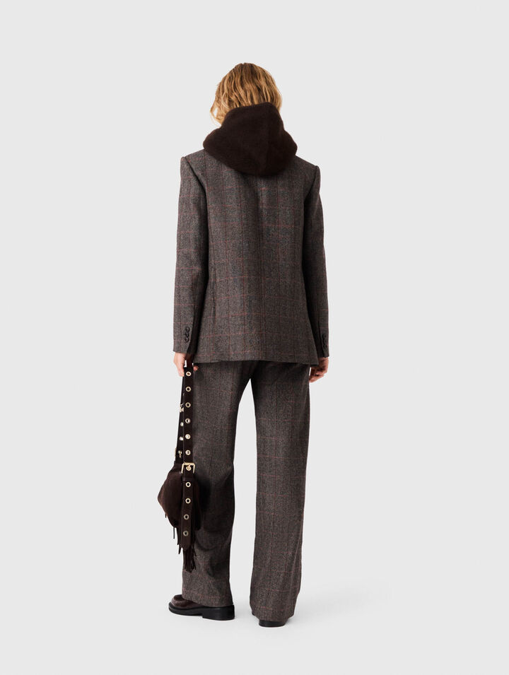 Belted suit jacket