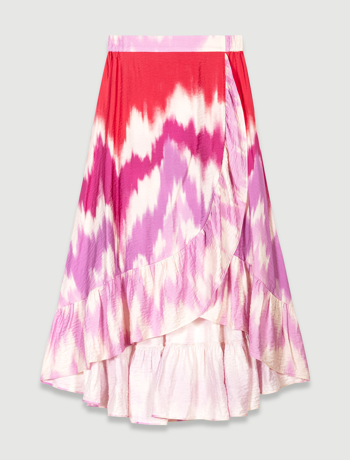 Long asymmetrical skirt