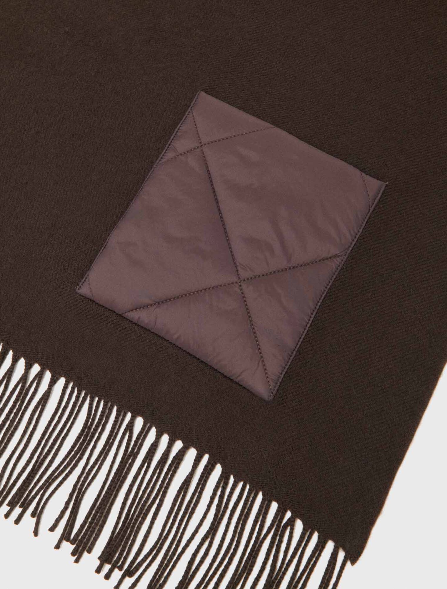 Hooded wool scarf