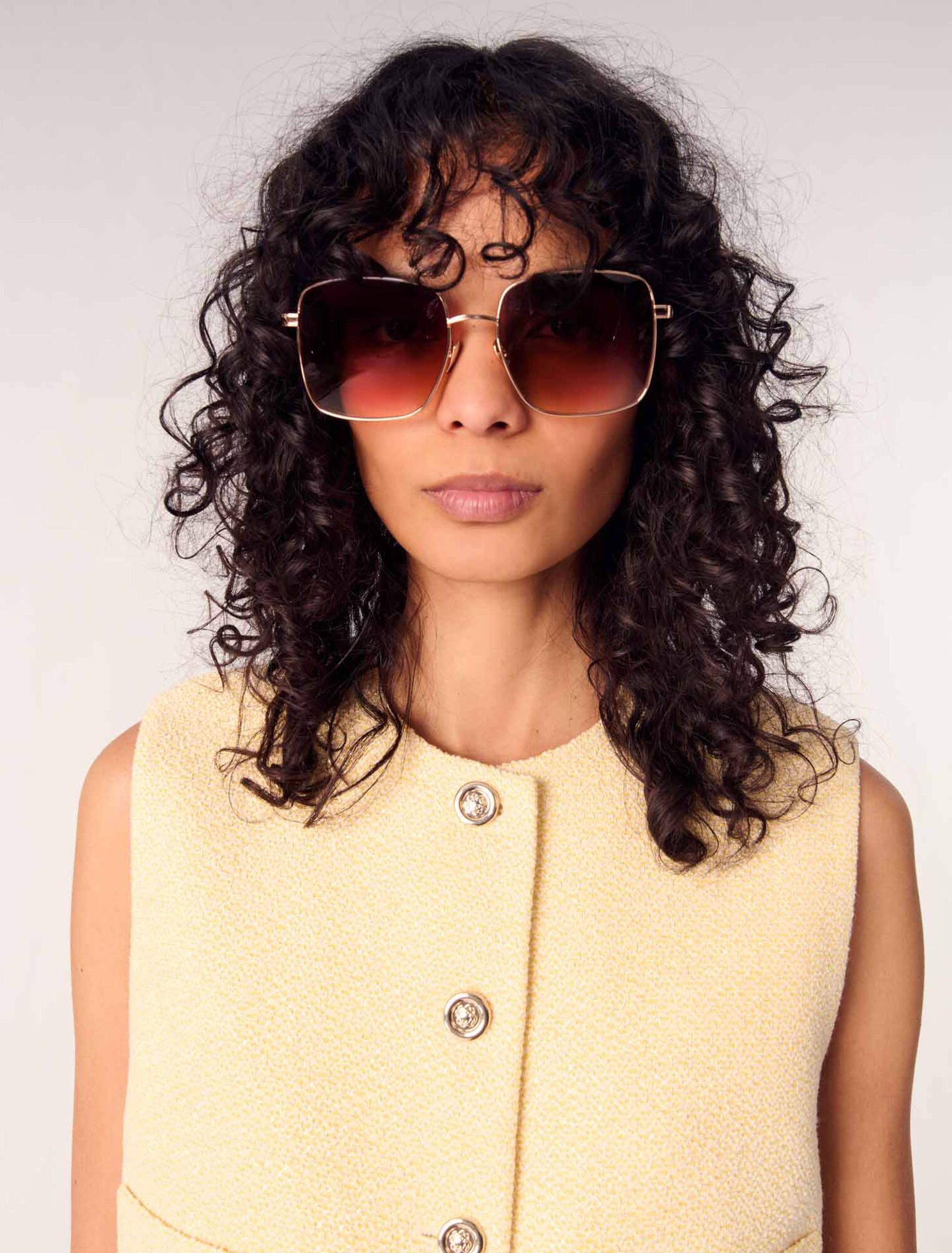 Metal mix rectangular glasses