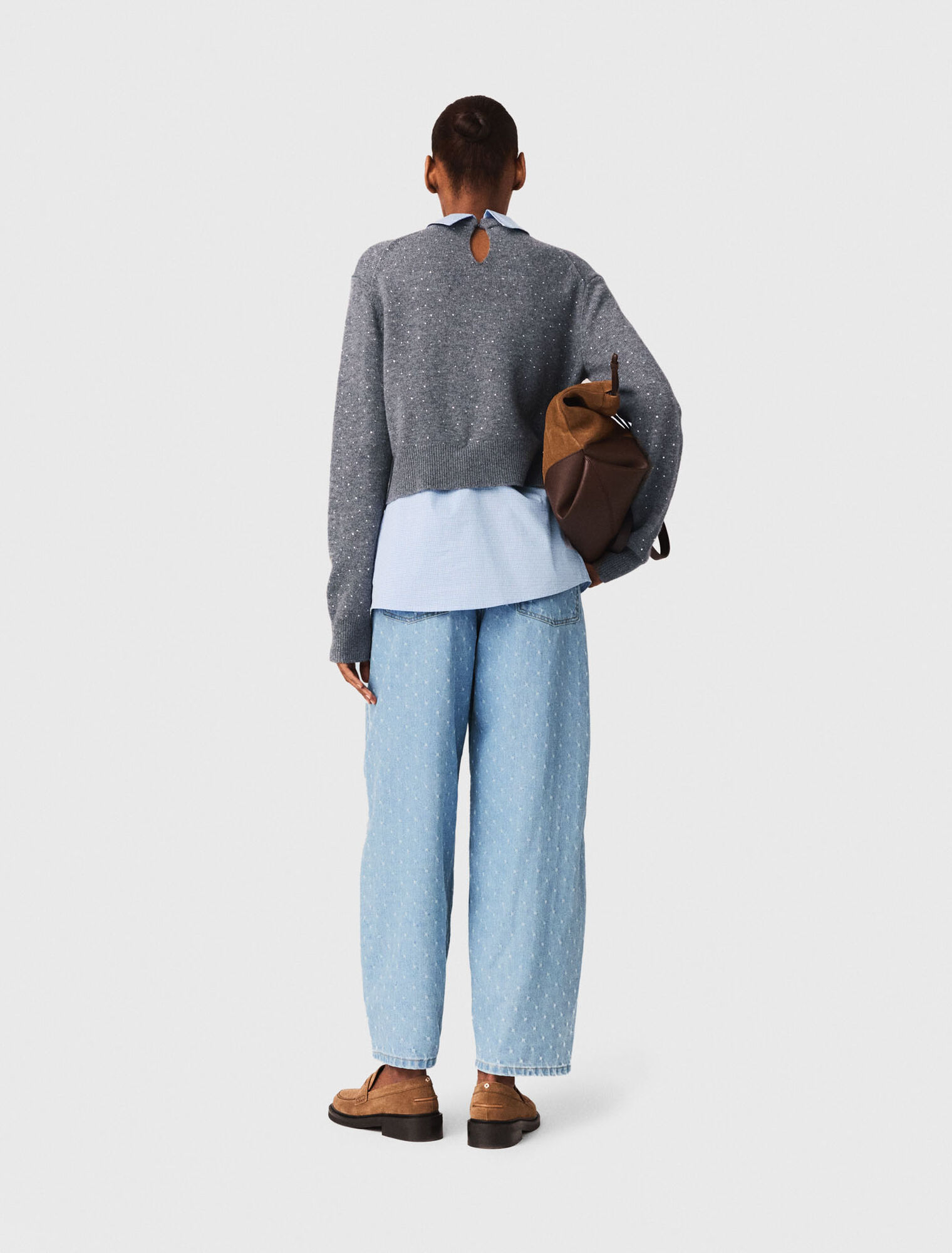 Removable rhinestone trim jumper