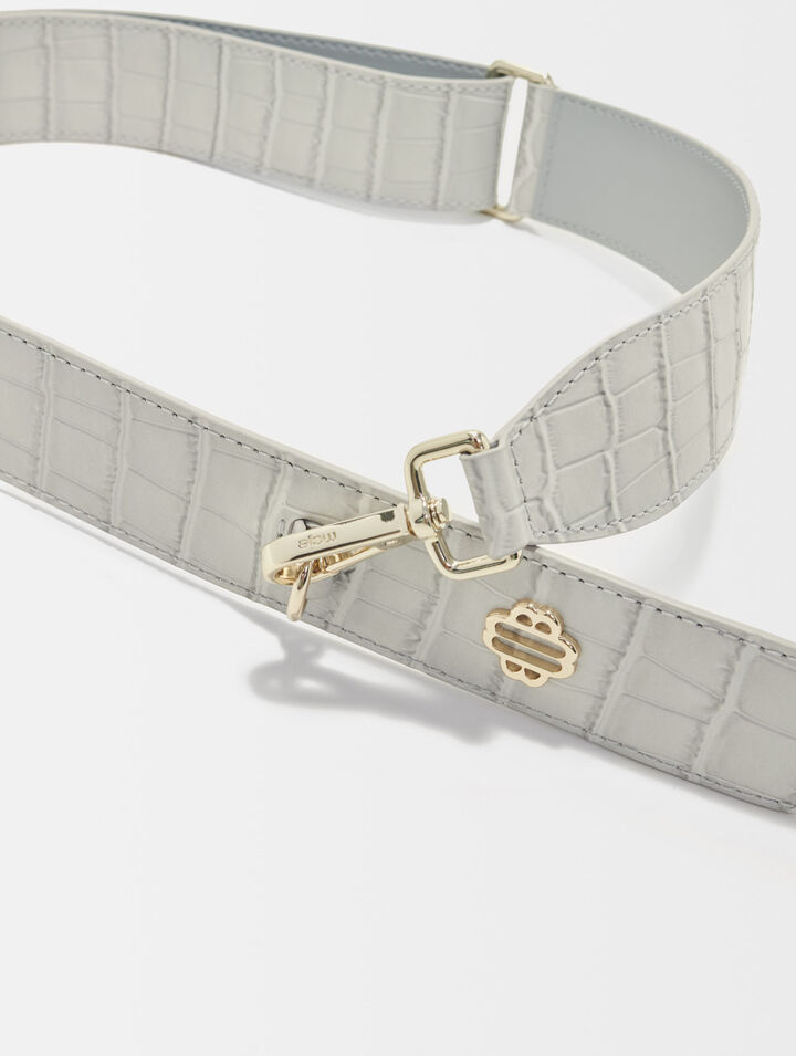 Leather shoulder strap