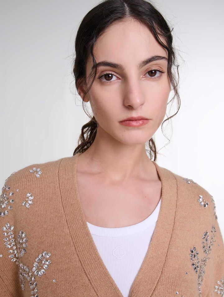 Jewellery detail cardigan