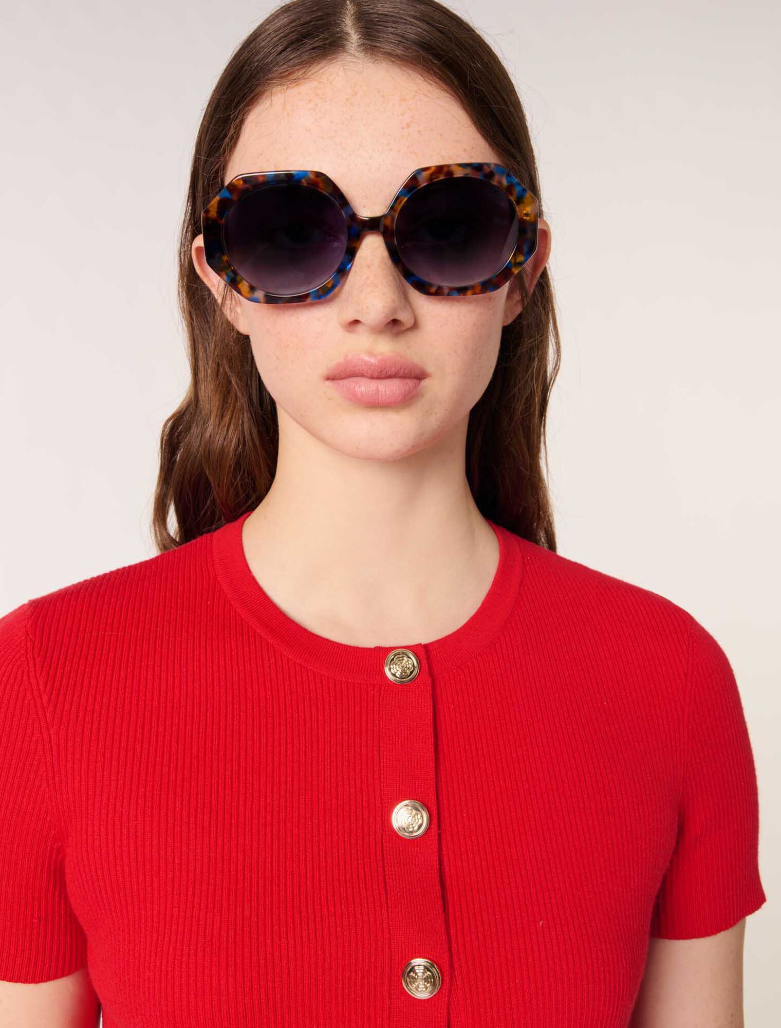 Round acetate tortoiseshell glasses