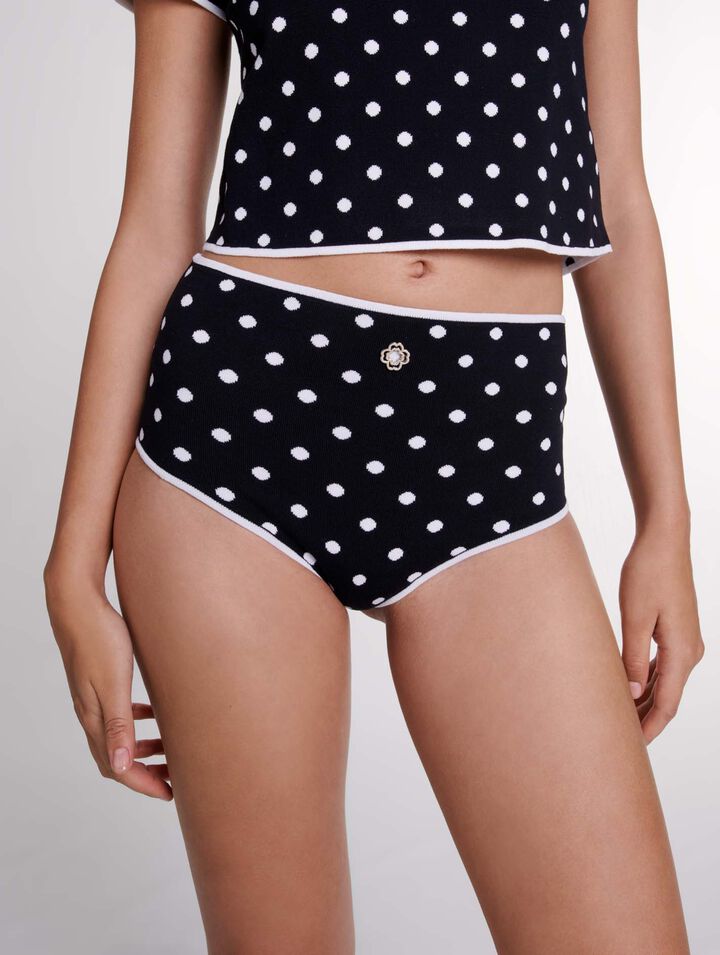 Patterned knit briefs 