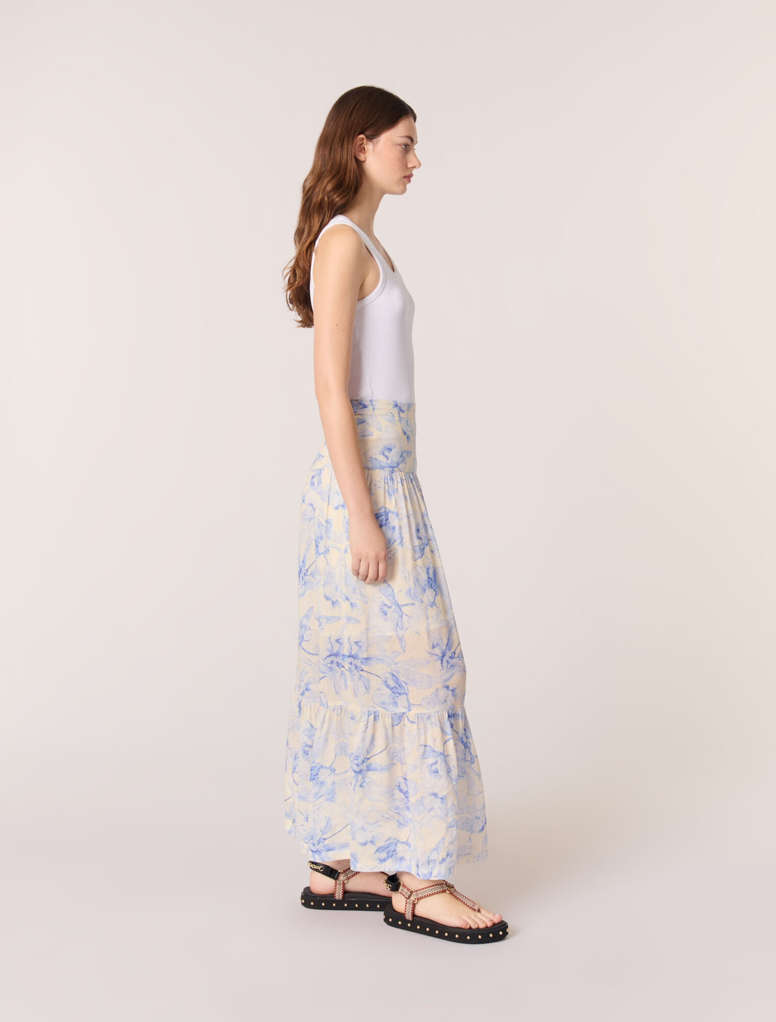 Floral maxi skirt