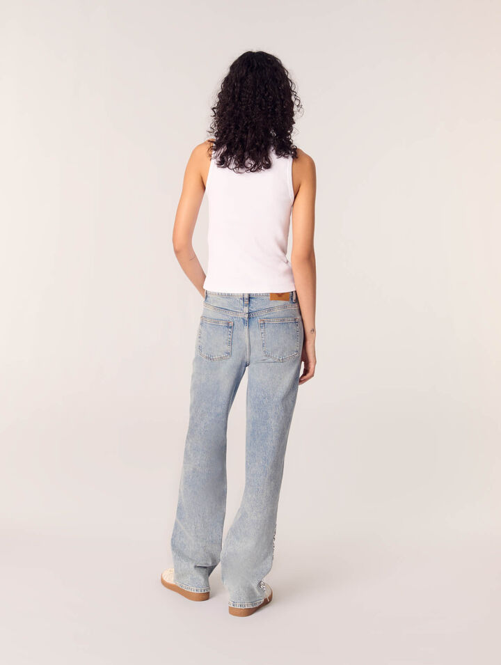 Sequinned jeans