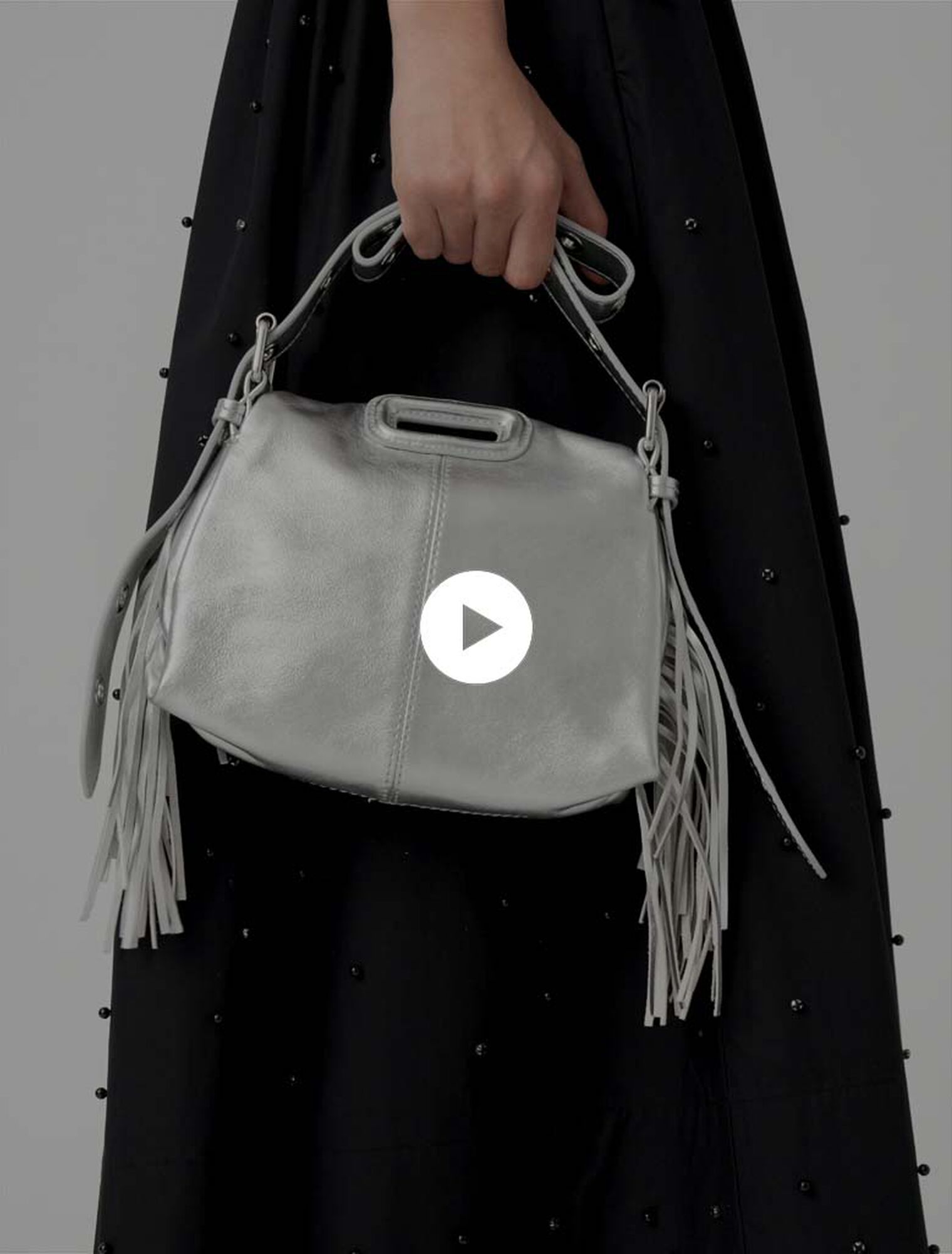 Miss M mini metallic leather bag